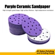 Purple Ceramic Sandpaper Discs | High Strength Heat-Resistant Sanding Discs | Hook & Loop Quick-Change Pads